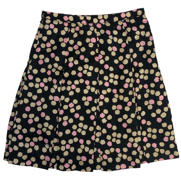 JCrew 100% Silk Polka Dot Pleated Midi Skirt - Picture 2 of 7